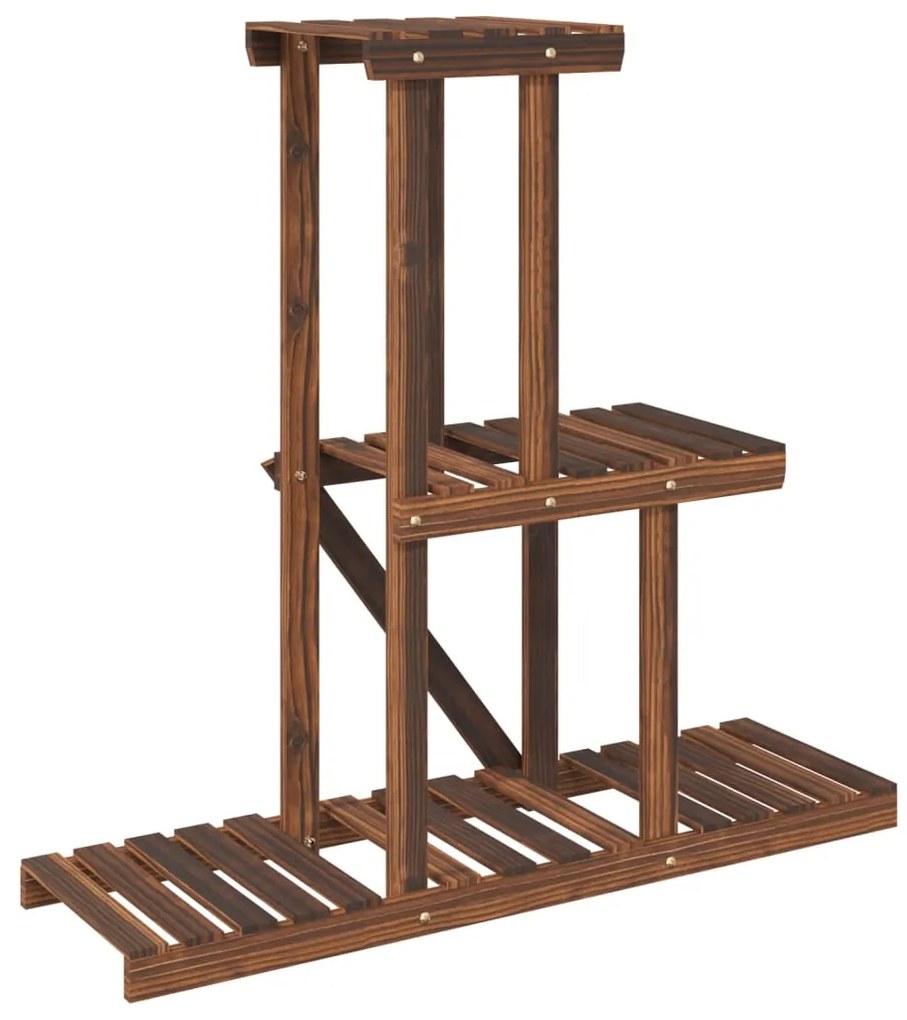 Suporte de plantas 81x25x75,5 cm madeira de abeto maciça