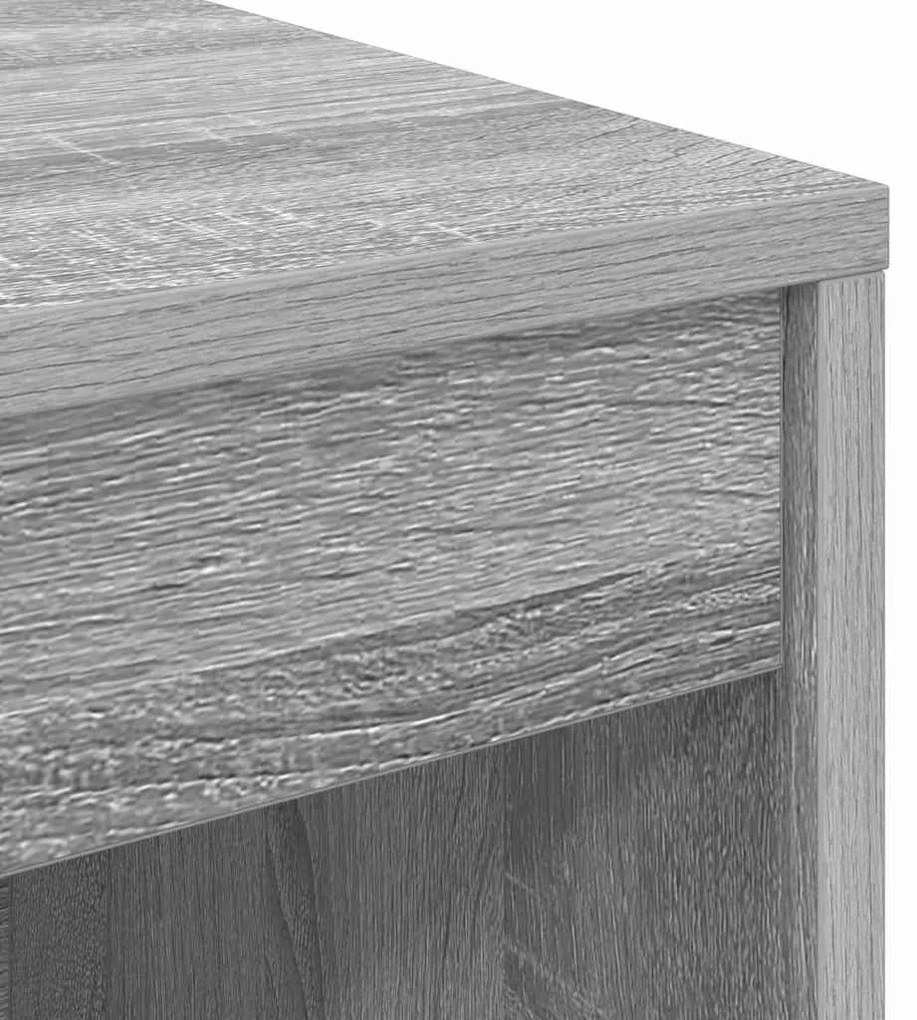Mesa com Armazenamento Cinza Sonoma Madeira Composta