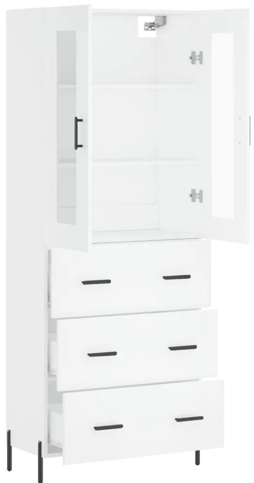 Armário alto 69,5x34x180 cm derivados de madeira branco