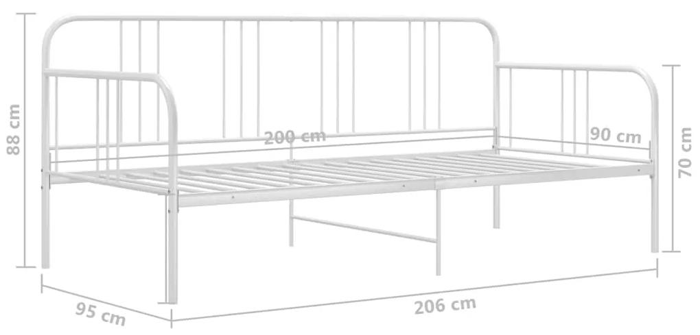Sofá-cama 90x200 cm metal branco