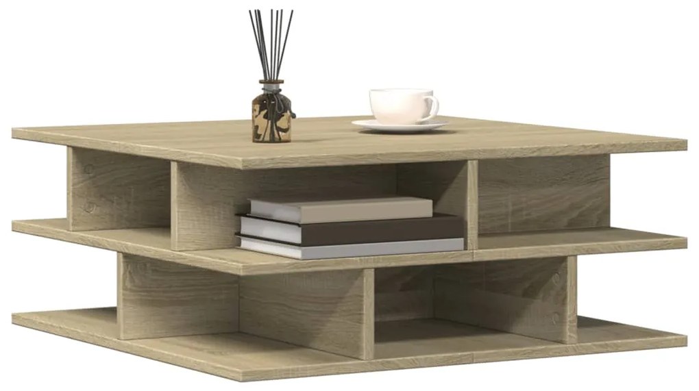 Mesa de centro 70x70x29 cm contraplacado carvalho sonoma