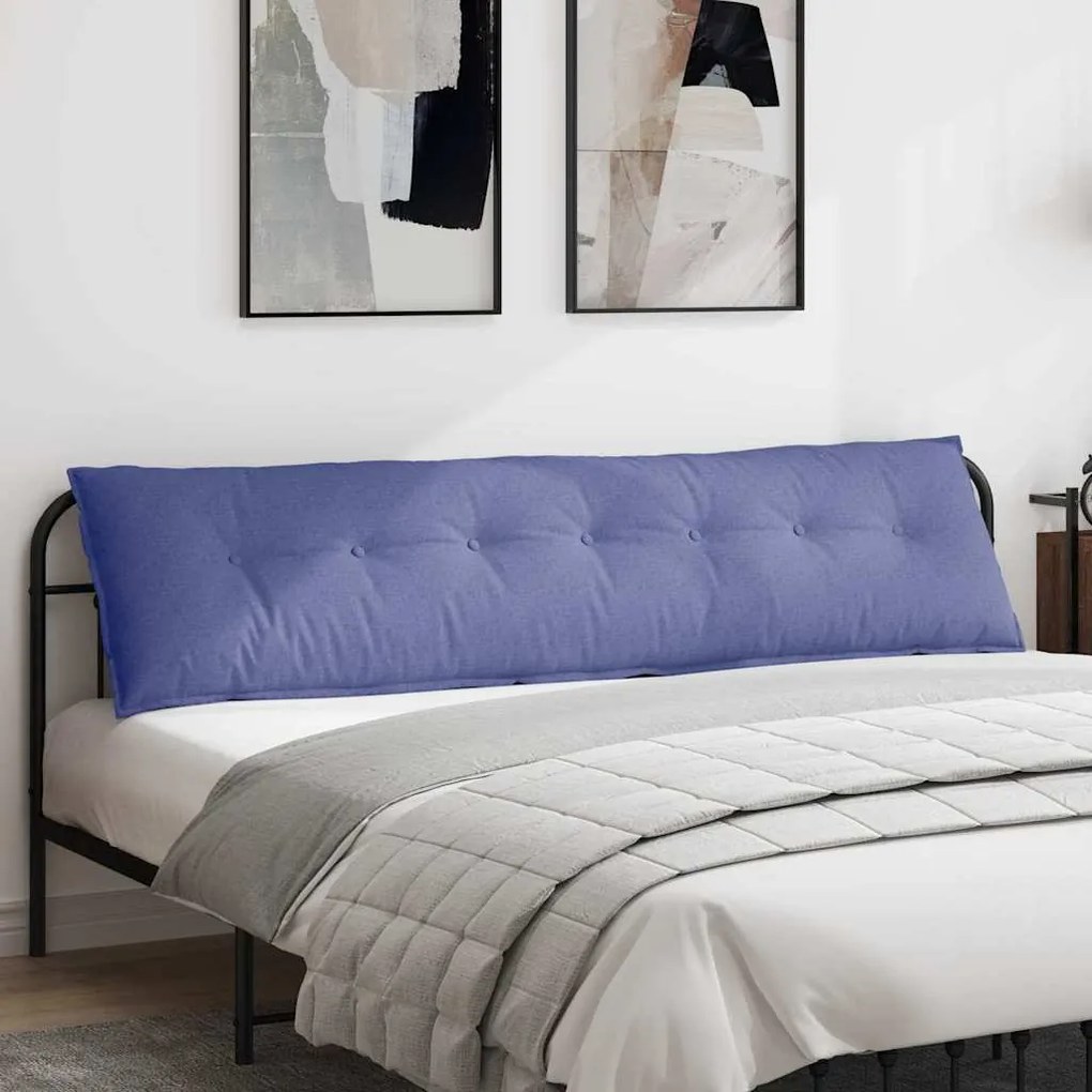 vidaXL Travesseiro para Costas Azul Jeans 200 x 19 x 50 cm tecido