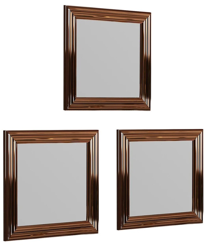 Conjunto de Espelhos Otto – Bronze – 40 cm x 40 cm x 3 cm