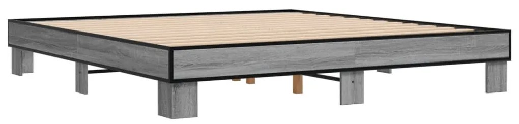 Estrutura de cama 160x200 cm derivados de madeira/metal