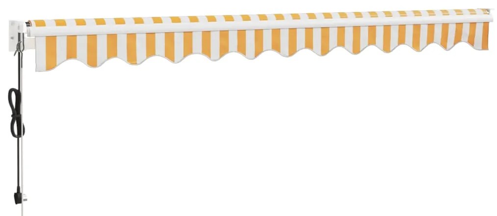 Toldo retrátil automático 3x2,5 m amarelo e branco