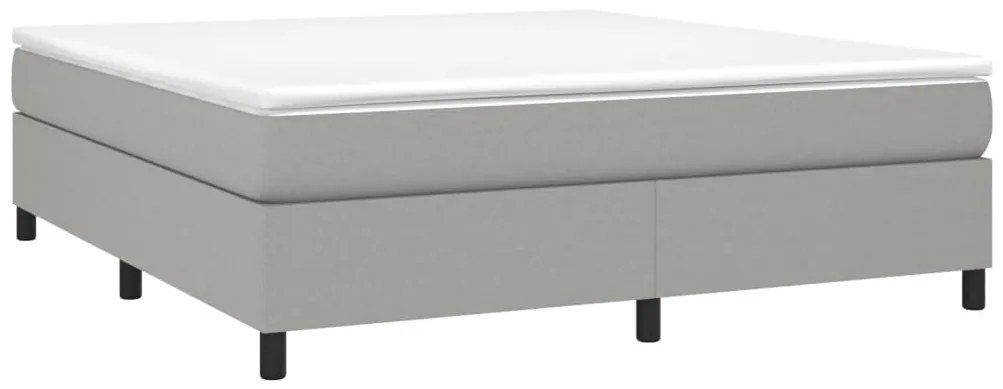 Estrutura de cama sem colchão 180x200 cm tecido cinzento-claro