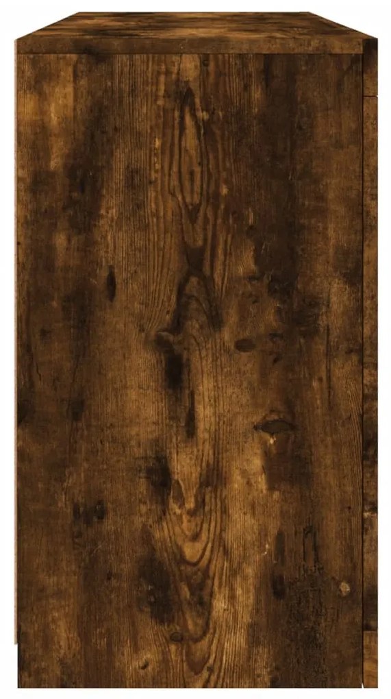 Aparador com luzes LED 142,5x37x67 cm carvalho fumado