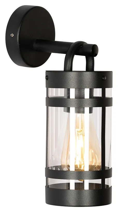 Candeeiro de parede exterior industrial preto IP44 - Ruben Industrial
