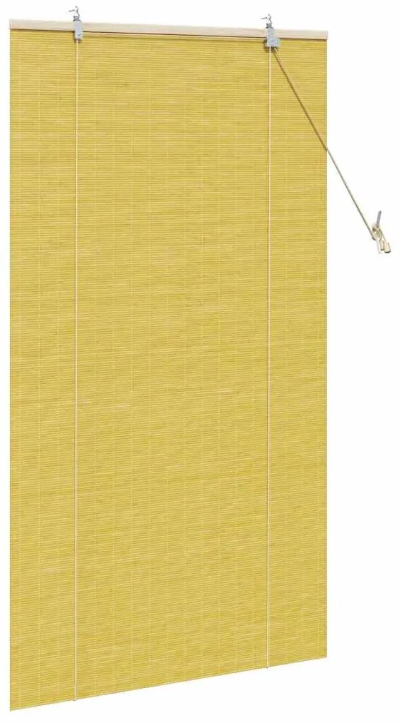Persianas e Sombras de Janela Amarelo 90 x 160 cm Bambu