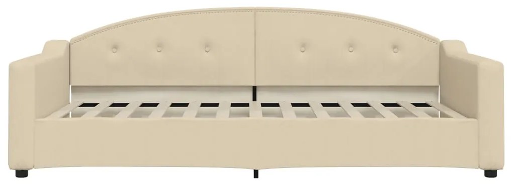 Sofá-cama 100x200 cm tecido cor creme