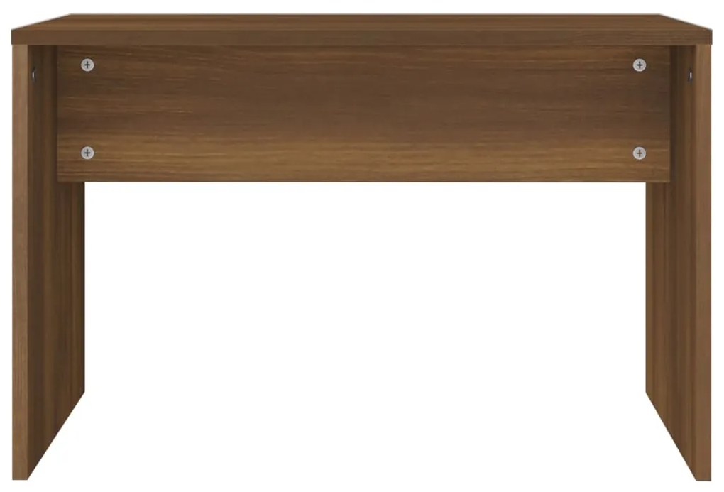 Banco toucador 70x35x45 cm derivados madeira carvalho castanho