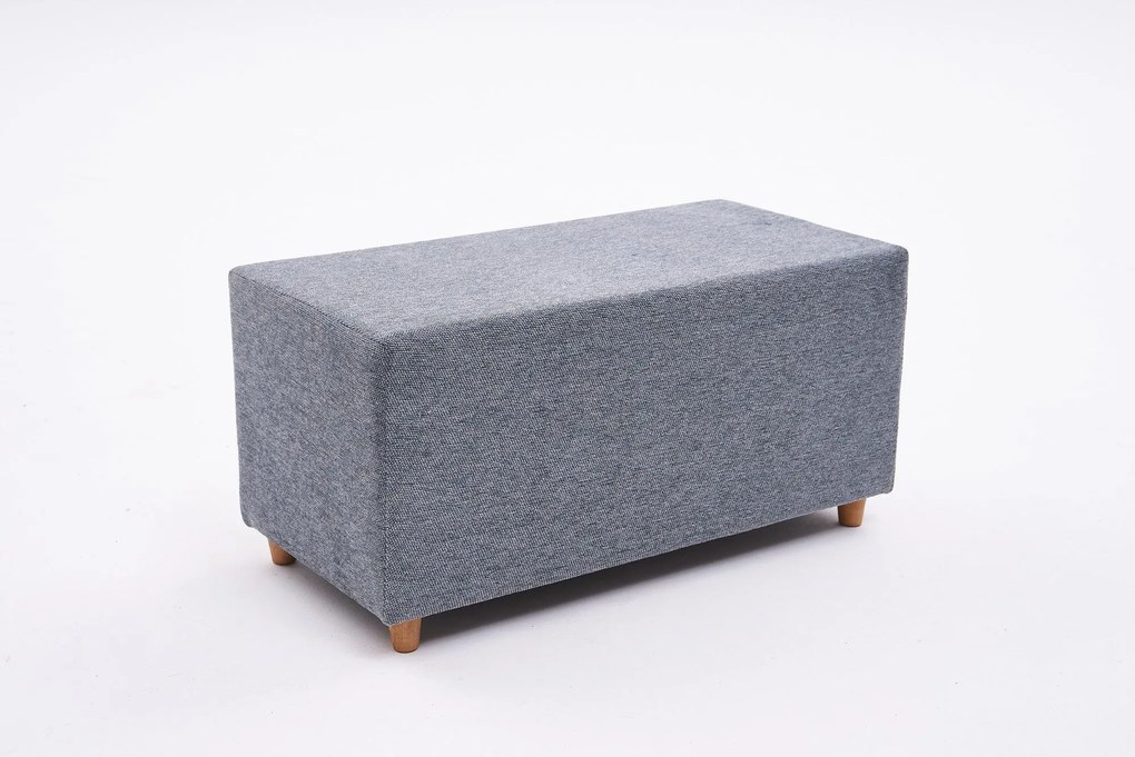 Pouffe Genma Gabbana – Cinzento – 80x40x40 cm