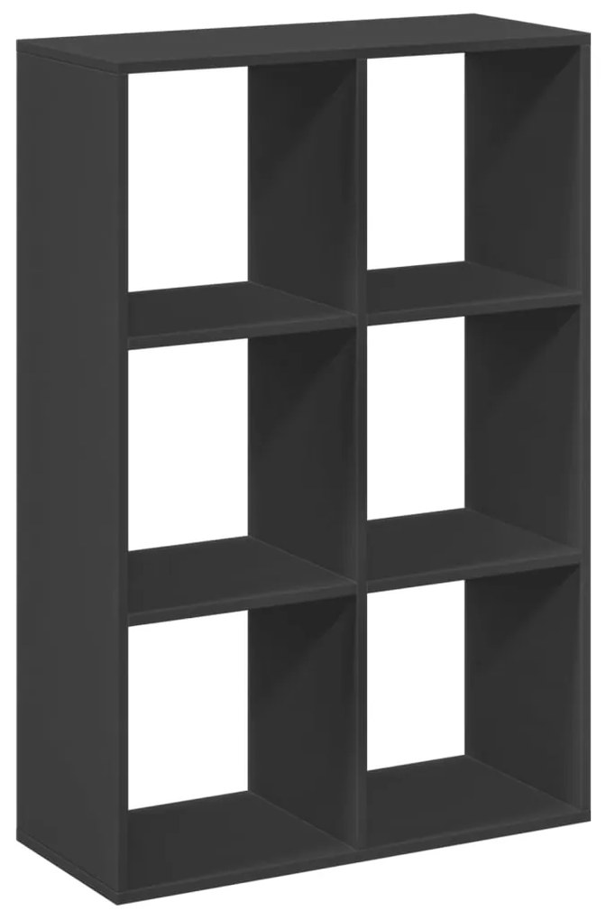 Estante divisória 69,5x29x103,5 cm derivados de madeira preto