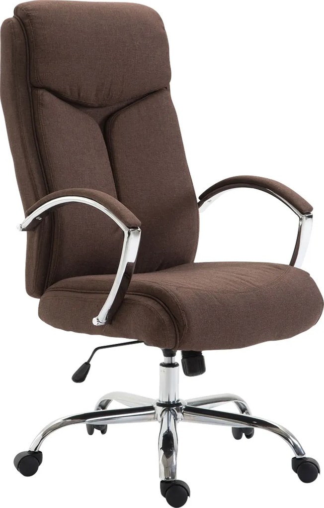 Cadeira de Escritório XL Vaud Tecido Castanho