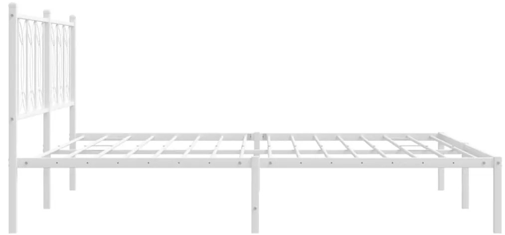 Estrutura de cama com cabeceira 183x213 cm metal branco
