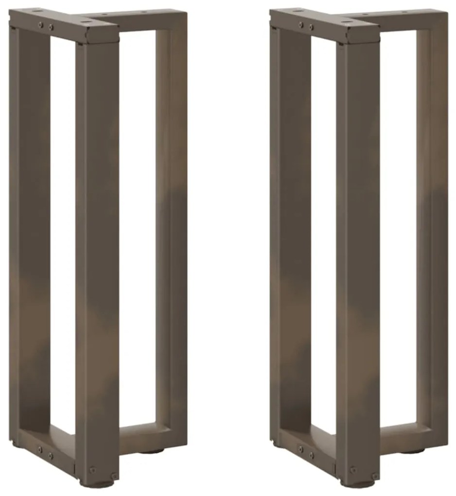 vidaXL Pés de mesa de console em forma de T, 2 peças, preto, 25x28x(72-73) cm, aço