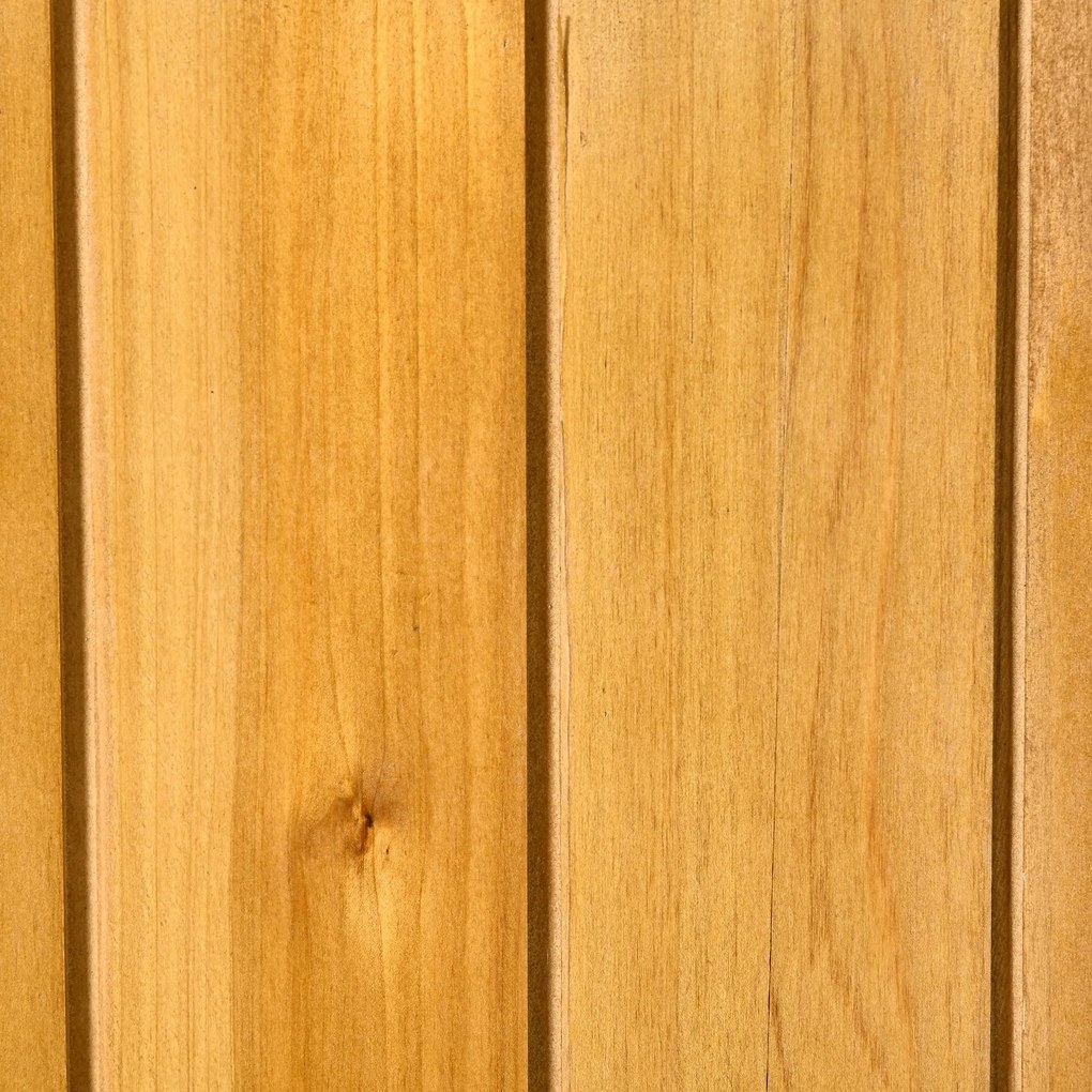 Abrigo de Jardim de Madeira 140x75x160cm Barracão para Armazenamento de Ferramentas com Prateleira Móvel e Ganchos Madeira Natural