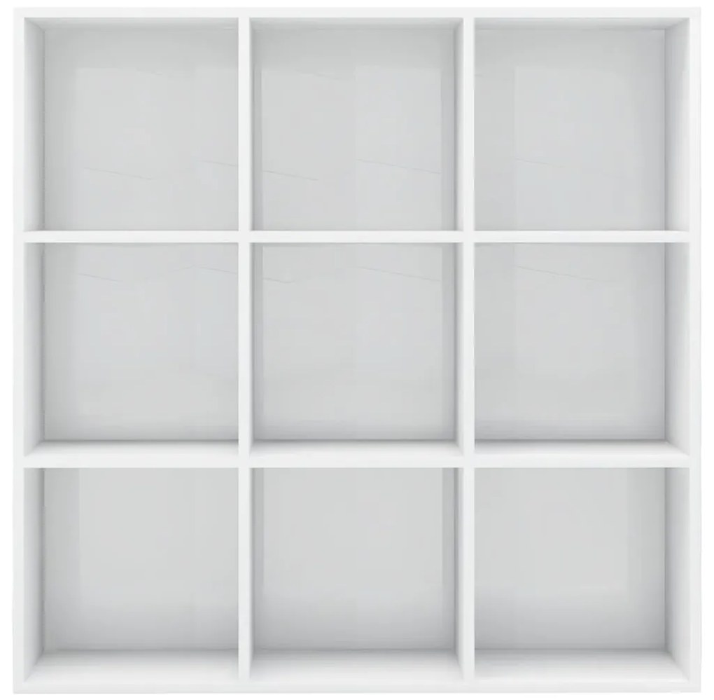 Estante 98x30x98 cm contraplacado branco brilhante