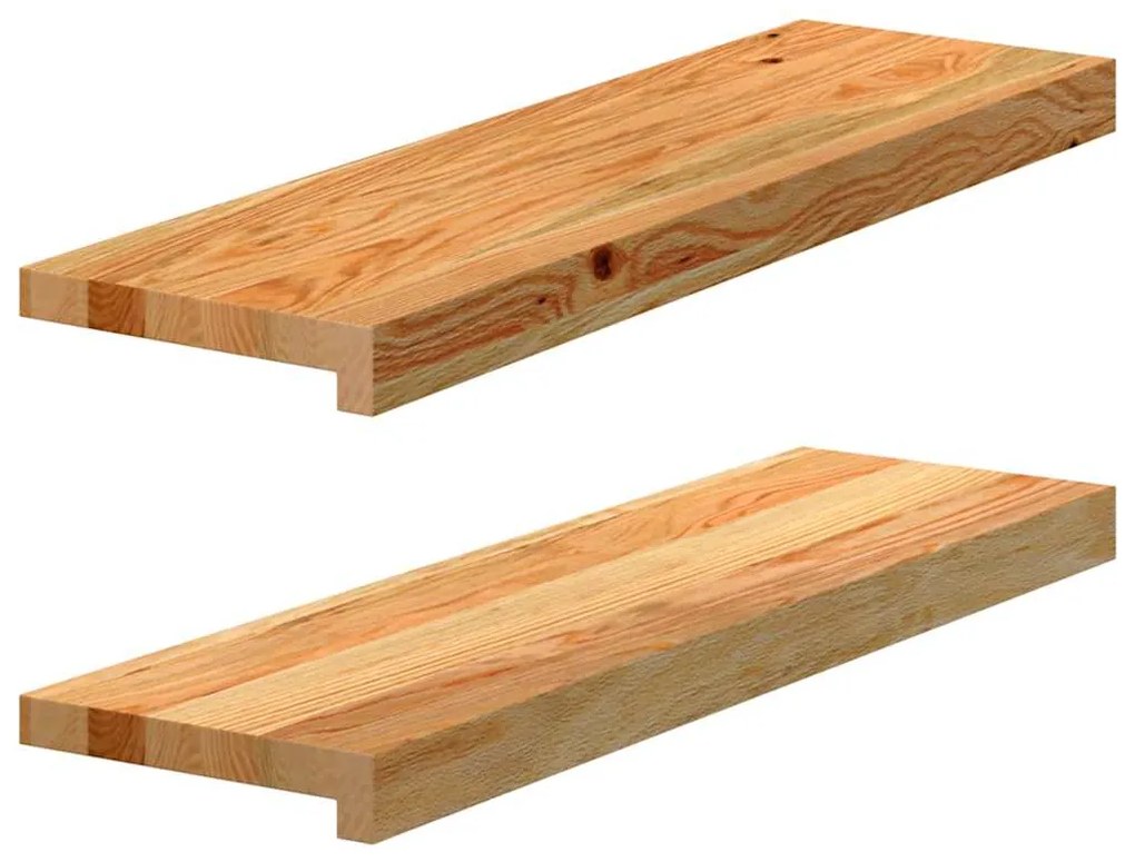 vidaXL Soleiras da janela 2 pcs 70x20x2 cm carvalho castanho-claro