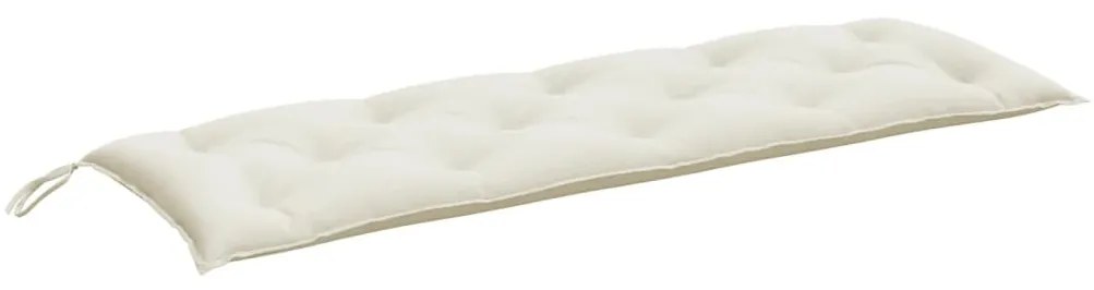 Almofadões banco jardim 2pcs 150x50x7 cm mesclado tecido creme