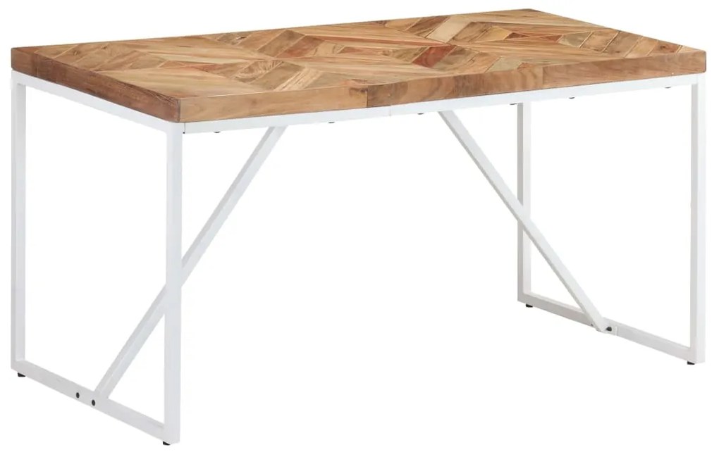 vidaXL Mesa de jantar 140x70x76 cm madeira acácia maciça e mangueira