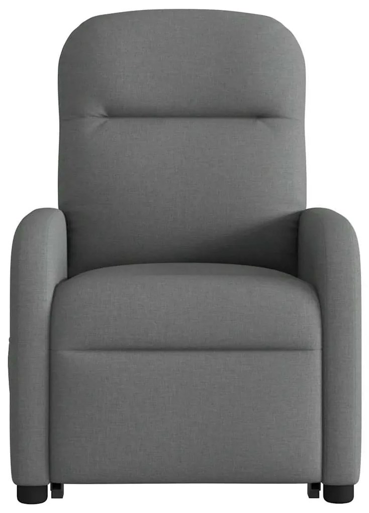 Poltrona elétrica elevatória massagens tecido cinzento-escuro