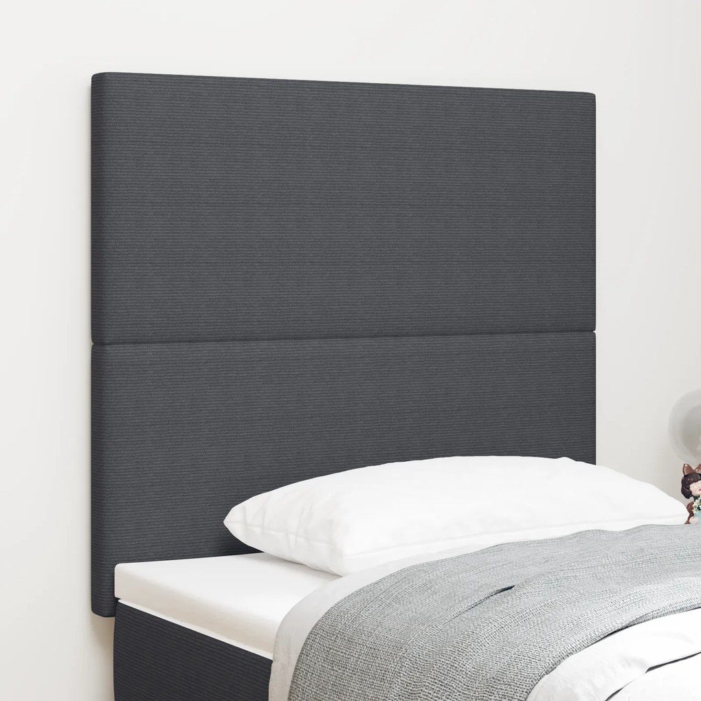 Cabeceira vidaXL Design Simples Cinza Escuro 100 cm Tecido De Veludo