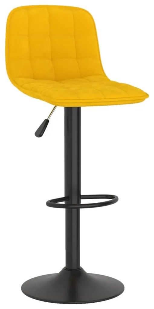 Bancos de bar 2 pcs veludo amarelo