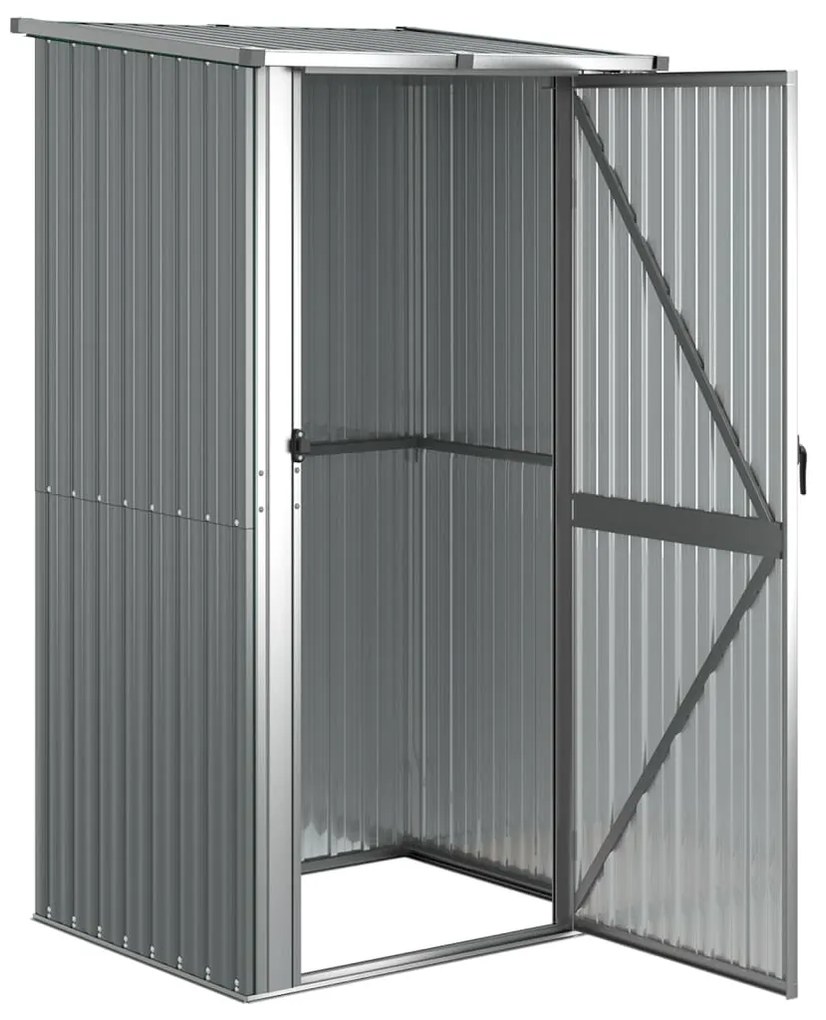 Abrigo de jardim 118,5x97x209,5 cm aço galvanizado cinzento
