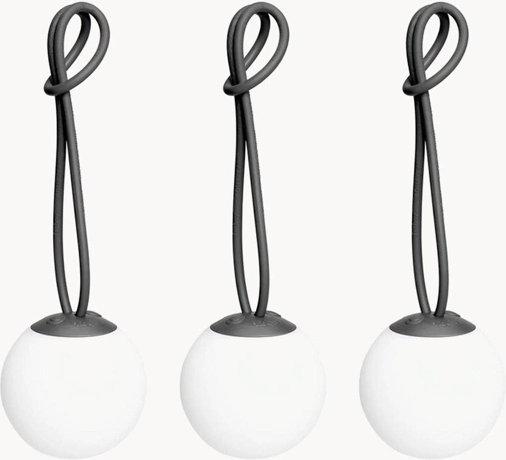 Candeeiros suspensos LED portáteis reguláveis para exterior Bolleke Mini, conjunto de 3
