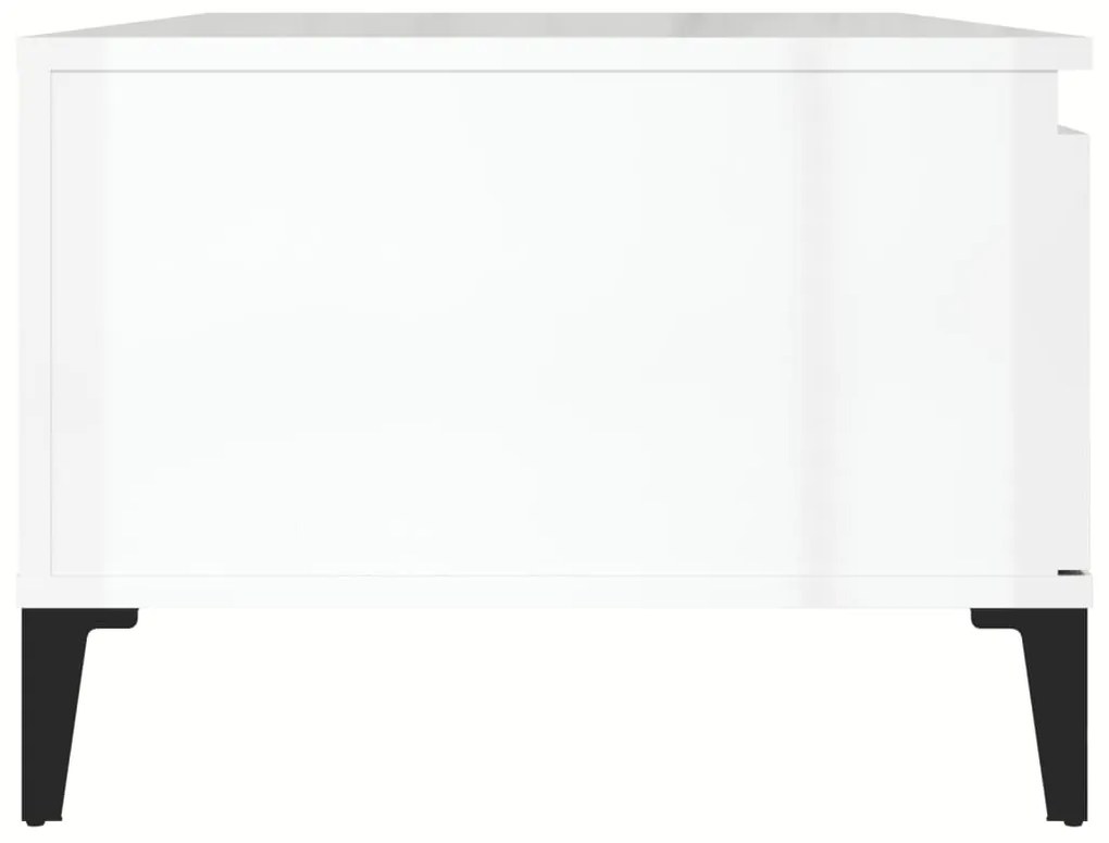 Mesa de centro 90x50x36,5 cm derivados madeira branco brilhante