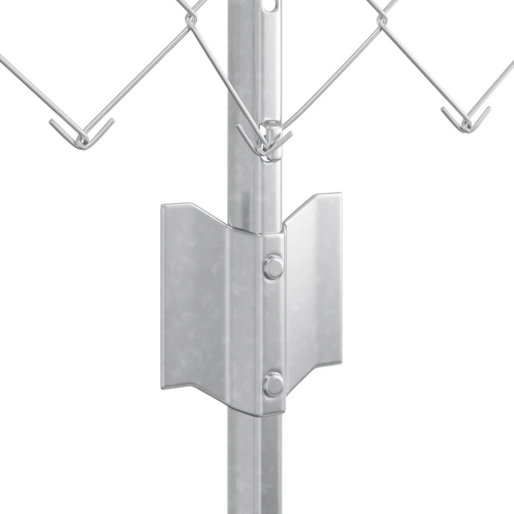Conjunto de Cerca de Jardim Conjunto de 2 Aço galvanizado Grande