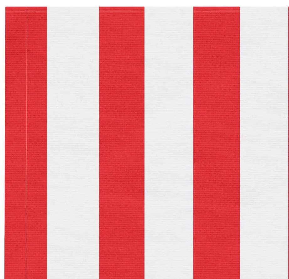Tecido de substituição p/ toldo 4,5x3,5m riscas vermelho/branco