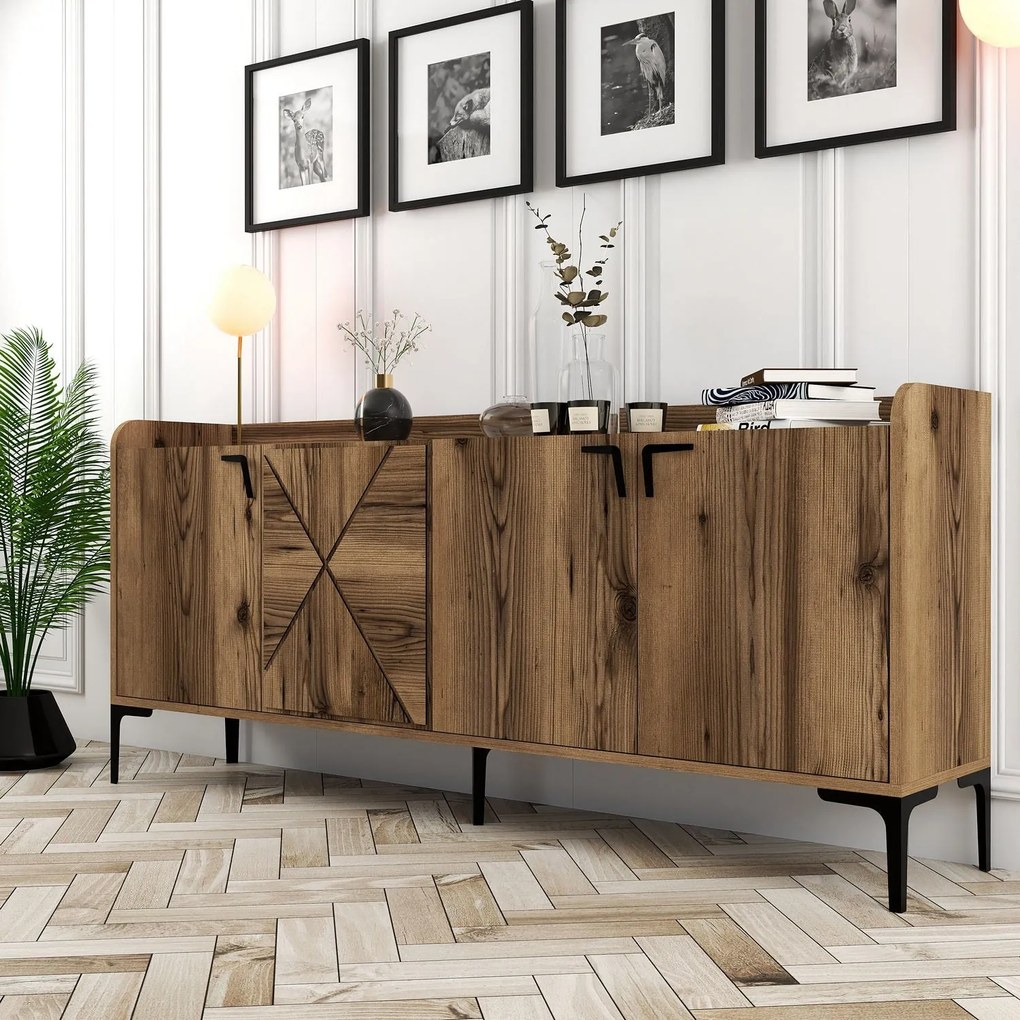 Console Venedik – Walnut – 180 cm x 78 cm x 35 cm
