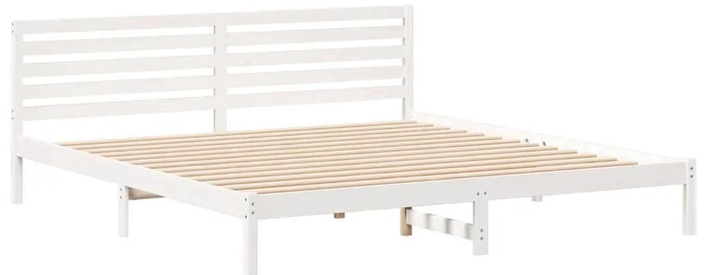 Estrutura da Cama com cabeceira Branco 200 x 220 cm