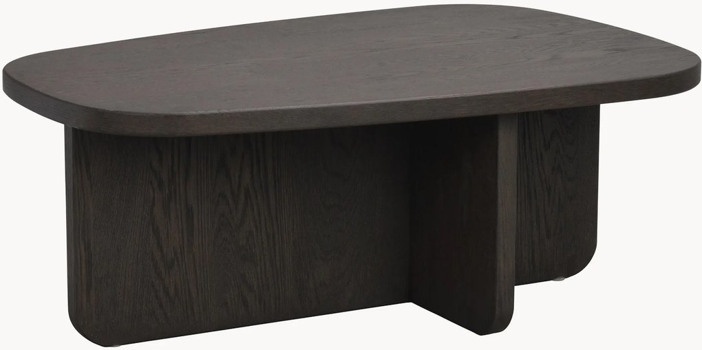 Mesa de centro oval em madeira Billings