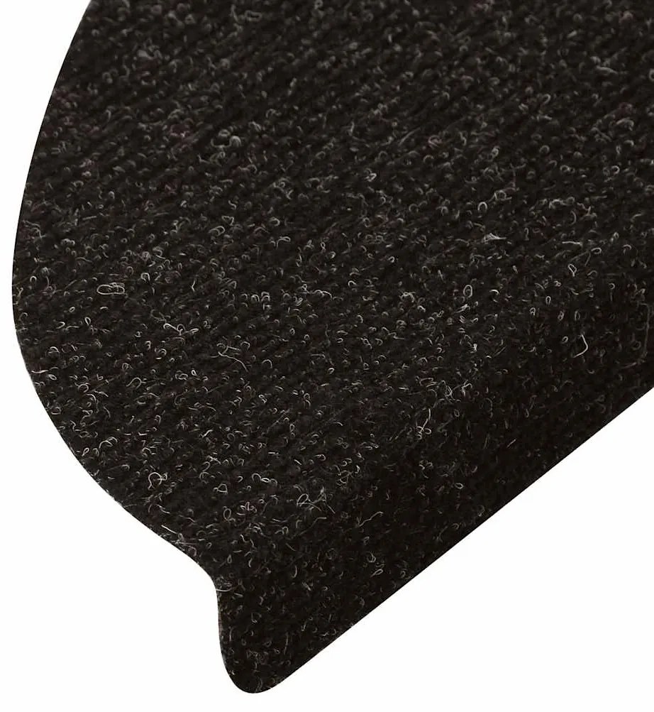 Tapetes de escada adesivos 30 pcs 56x17x3 cm antracite