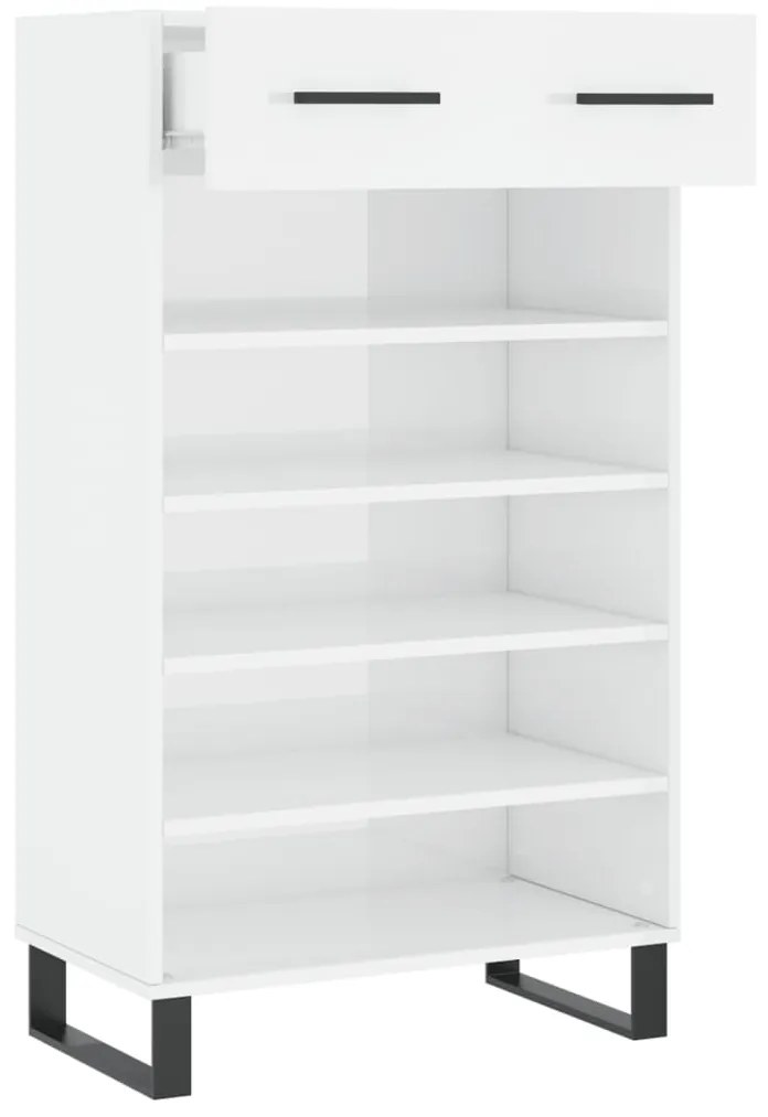 Sapateira 60x35x105 cm derivados de madeira branco brilhante