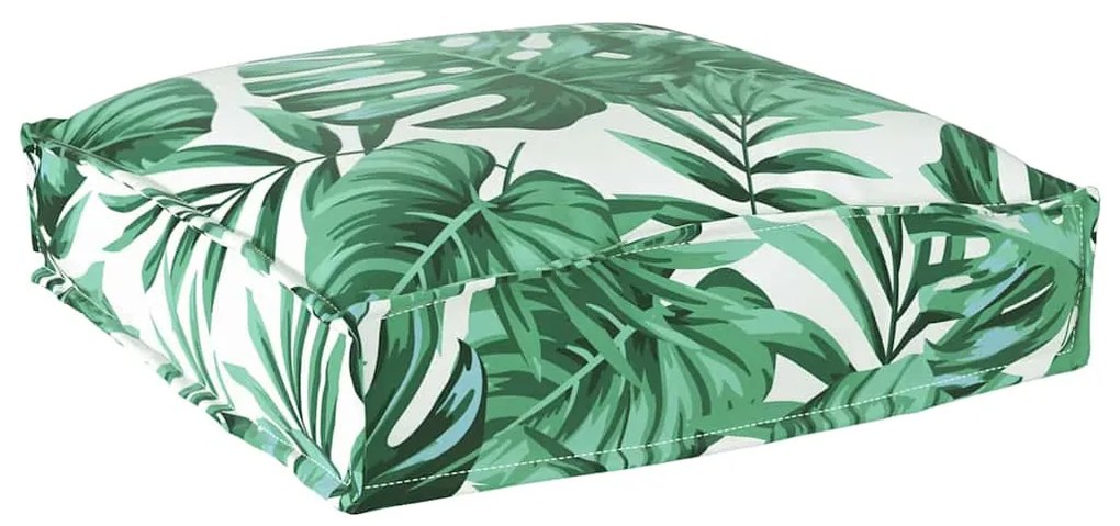 Cojines para Palets para Assento 6 pcs Padrão Folha 40x40x8 cm Tecido