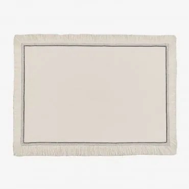 Individual De Mesa Em Algodão Vimisy Branco Acinzentado - Sklum