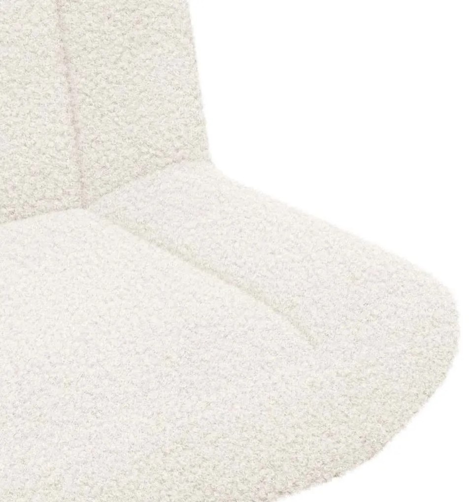 Cadeira de Acento Creme Tecido Médio Ergonómica
