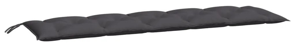 Almofadão para banco de jardim 180x50x7 cm tecido antracite