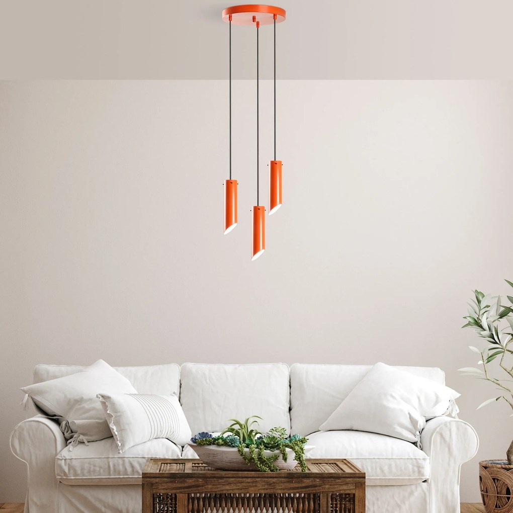 Chandelier Kesik – Laranja – Diâmetro 40 cm