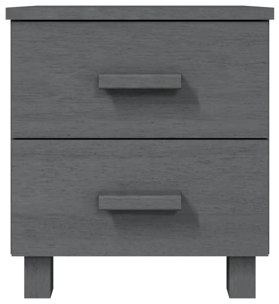 Mesa de cabeceira HAMAR 40x35x44,5 cm pinho maciço cinza-escuro