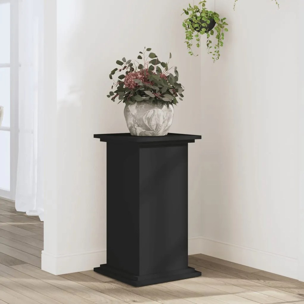 Suporte para plantas 33x33x60 cm derivados de madeira preto