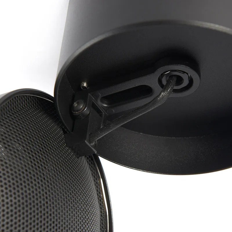 Foco moderno preto redondo regulável - Go Nine Design,Industrial,Moderno