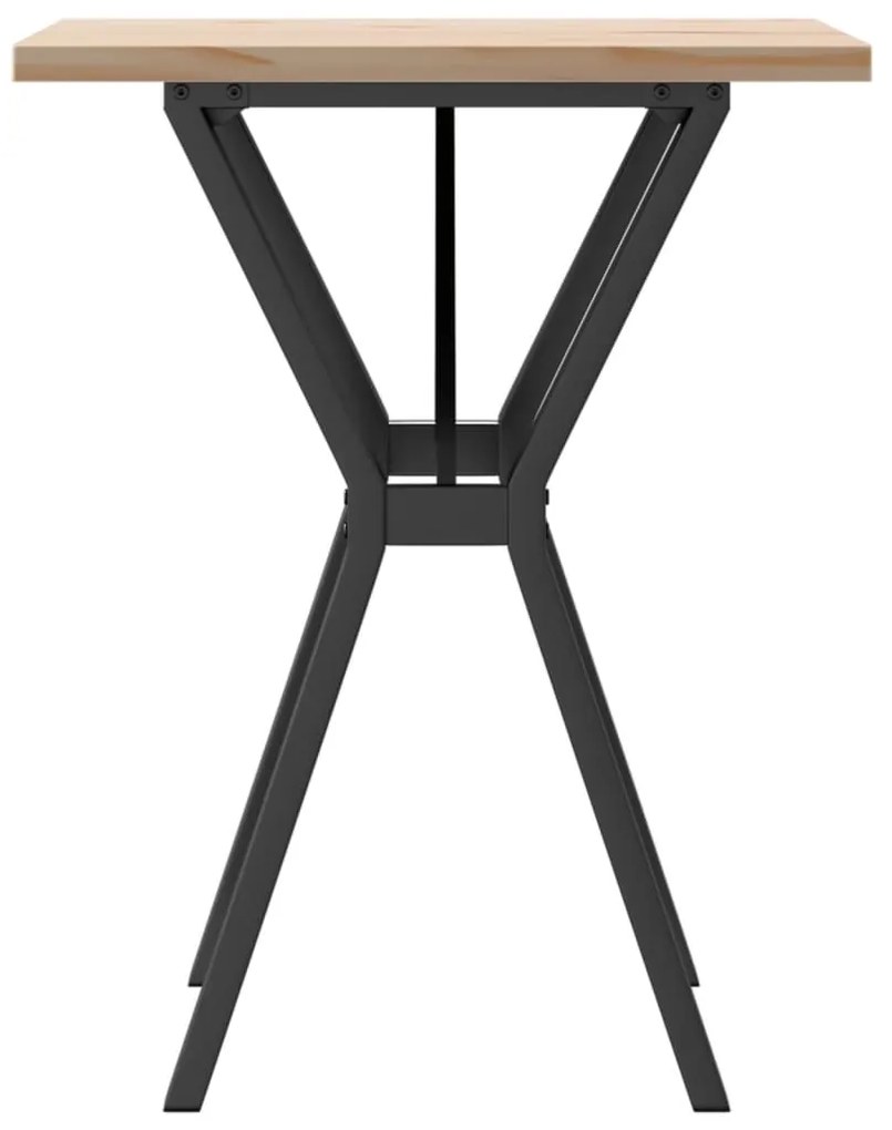 Mesa de jantar estrutura em Y 60x60x75,5 cm pinho/aço