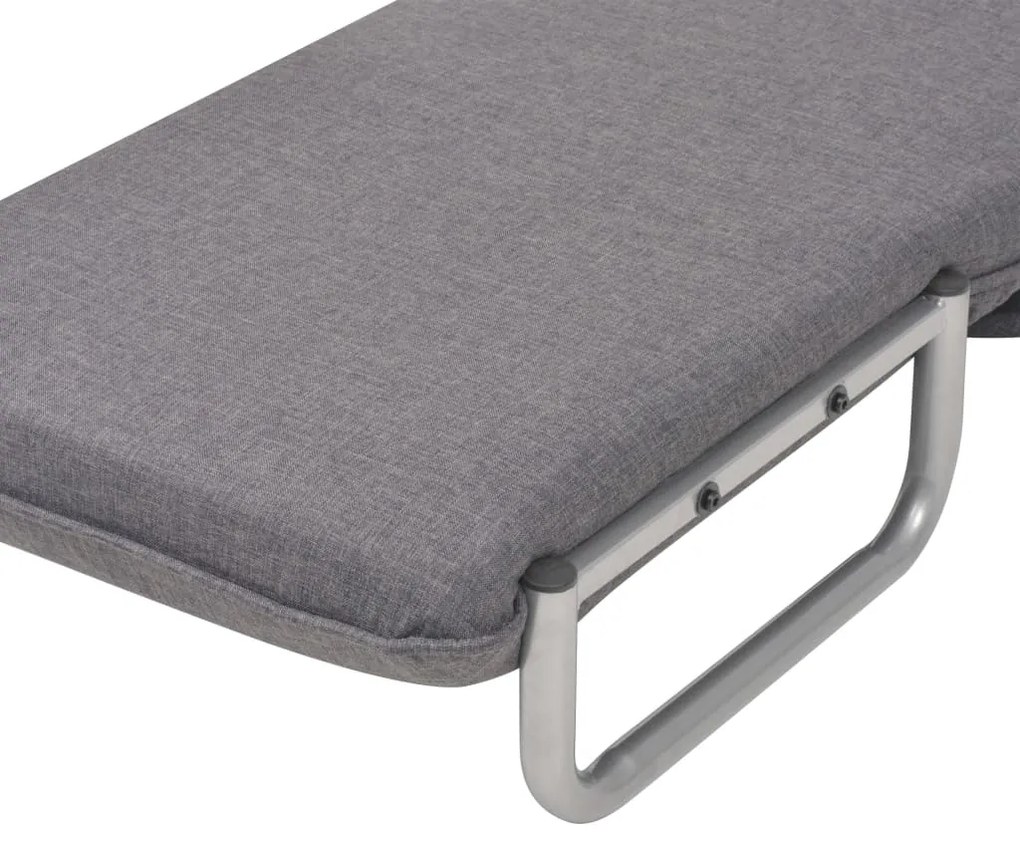 Cadeira giratória e sofá-cama tecido cinzento-escuro