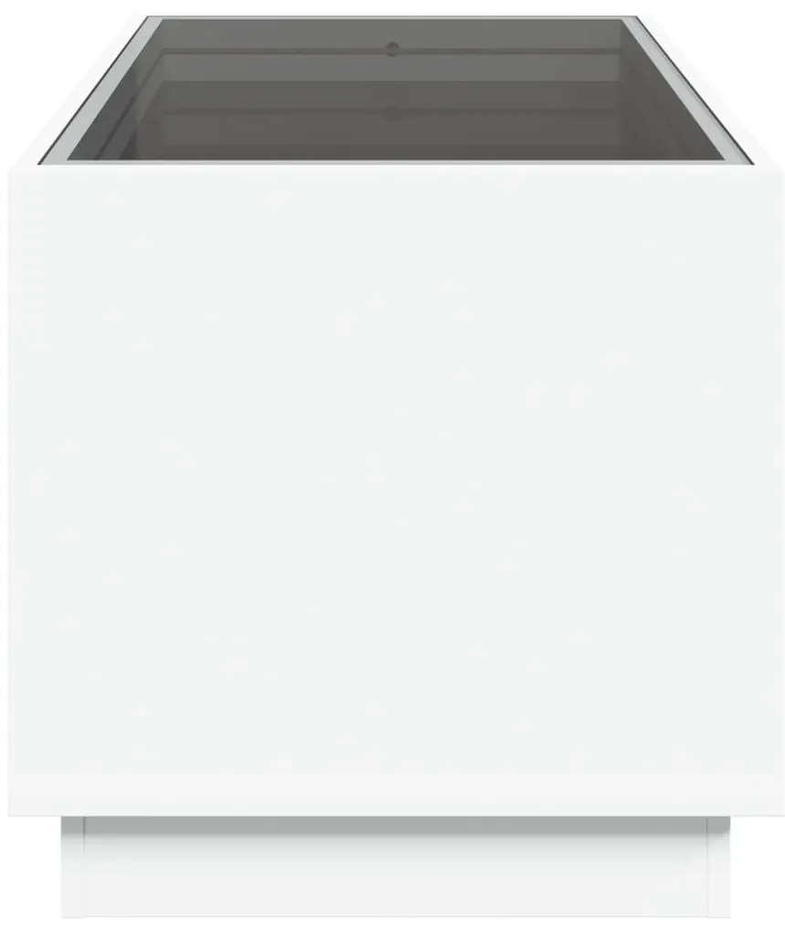 Mesa de centro luzes LED Infinity 70x50x50 cm branco