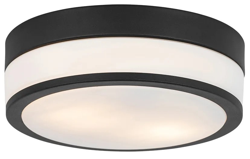 Candeeiro de tecto clássico exterior preto 28 cm IP44 - Flavi Clássico / Antigo